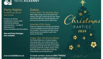 Unforgettable Christmas parties at the 4 Star Hotel Kilkenny!