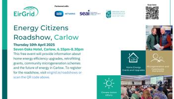 EirGrid to host Energy Citizens Roadshow in Carlow