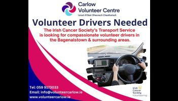 Volunteer drivers needed in Carlow to help cancer patients go to and from appointments