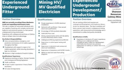 JOB ALERT: QME in Kilkenny is now recruiting for several positions