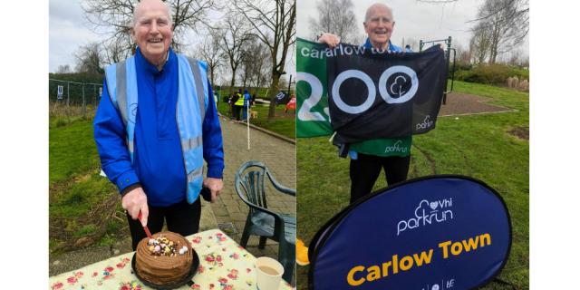 'Absolute legend'- Carlow man (87) celebrates 200th park run with family and friends
