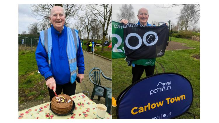'Absolute legend'- Carlow man (87) celebrates 200th park run with family and friends