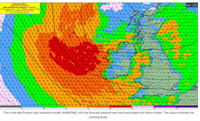 met éireann weather storm atiyah gardaí forecast 
