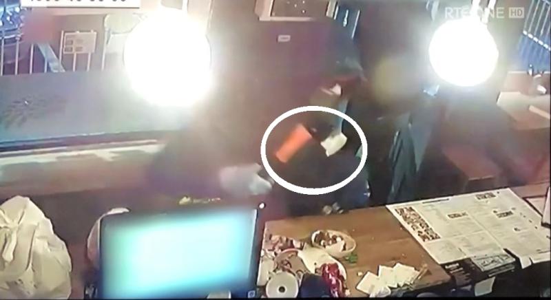 CCTV of man with hatched during robbery of Kildare restaurant 