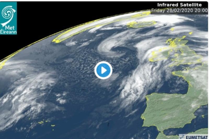 WATCH: Latest satellite pictures of Storm Jorge as it powerful storm crosses Ireland