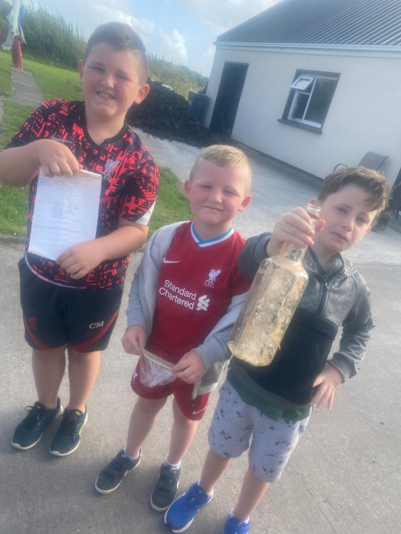 Inishowen message in a bottle