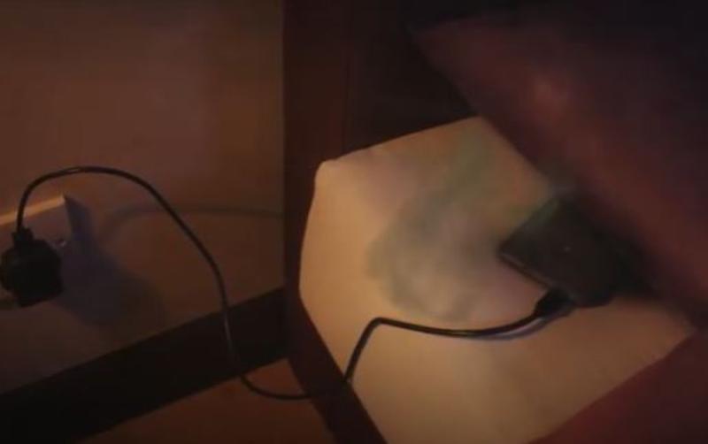Watch: the importance having  a working smoke alarm as phone charger goes on fire