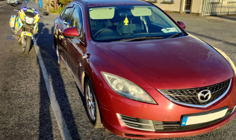 Car seized in Carlow after Gardai stop disqualified driver without seatbelt