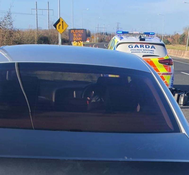 Motorist caught on M9 driving at crazy speed during Storm Barra