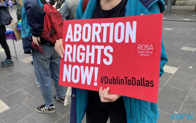 Protest condemning US Supreme Court ruling on abortions held at embassy in Dublin