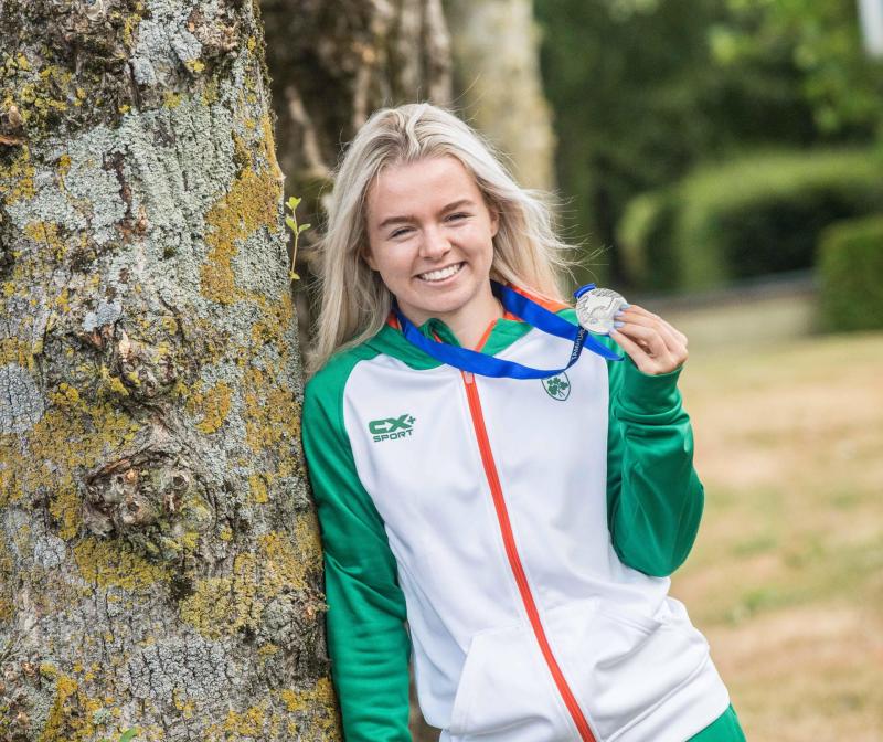 Carlow's fastest sprinter Molly Scott passes the finish line as Barrister at Law