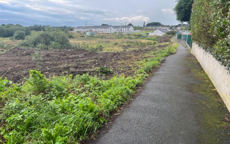 Tullow sees construction of new "Active Travel" footpath commence in town