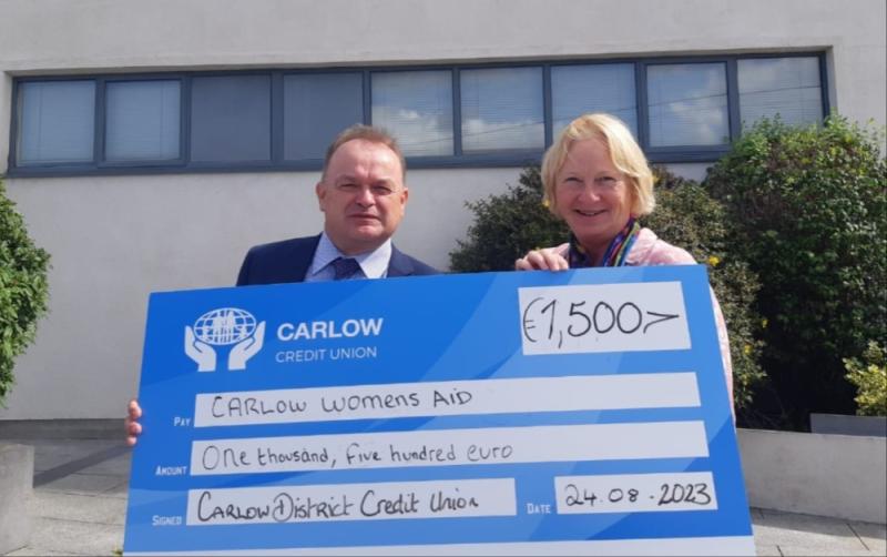  Carlow Women's Aid receive cheque for &euro;1,500 from Carlow Credit Union