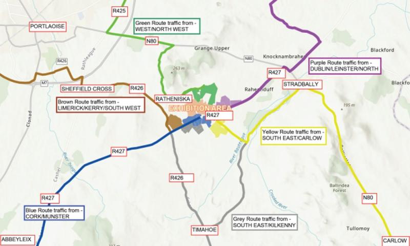 How to get to Ploughing 2023: Gardaí reveal details of colour-coded routes