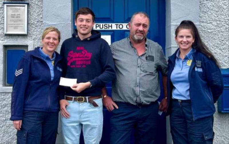 Little Blue Heroes Foundation receive a donation following a charity event held in Carlow