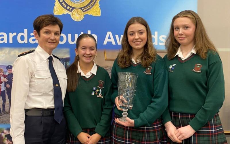 St. Leo's College Carlow students were awarded for their anti-drug campaign