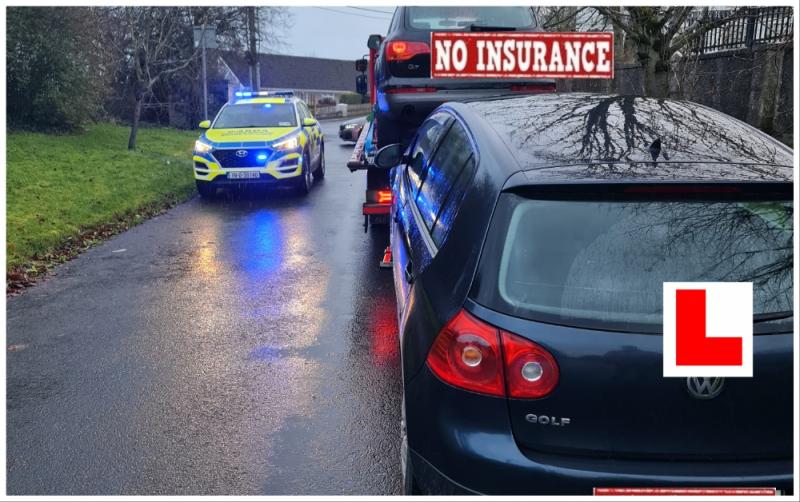 Gardaí seize two uninsured vehicles and uncover an unaccompanied learner driver
