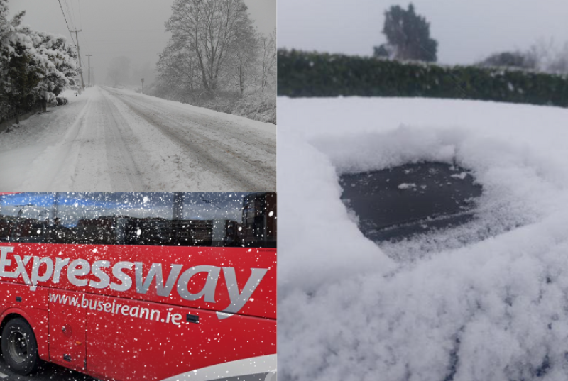 WEATHER: Bus Éireann cancels services and airport issues warning to passengers as snow persists