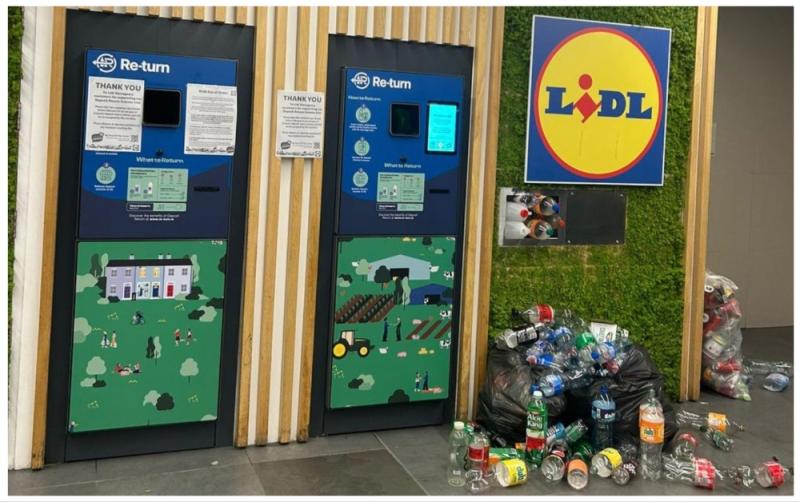 Irish celebrity says latest recycling scheme is 'just another tax' as return facilities littered