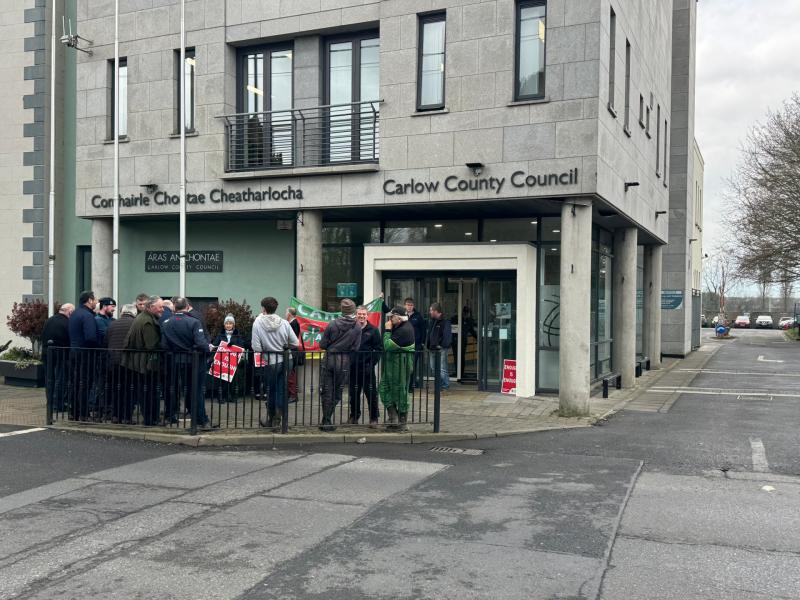 IFA stage protest outside Carlow Council meeting 