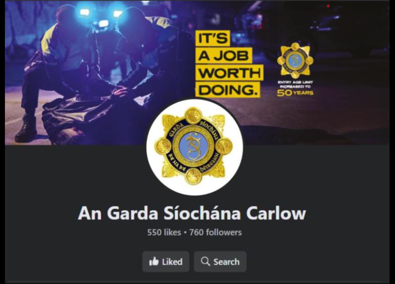 Carlow Gardaí launch new solo Facebook page to aide and provide community updates