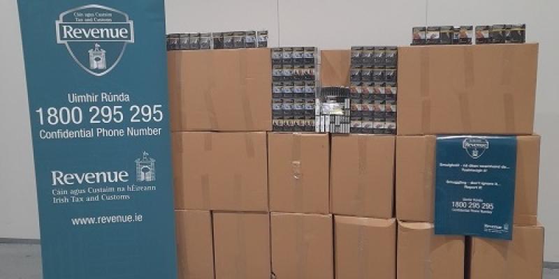 Revenue seize €240k stash of illegal tobacco and cigarettes from vehicle following search