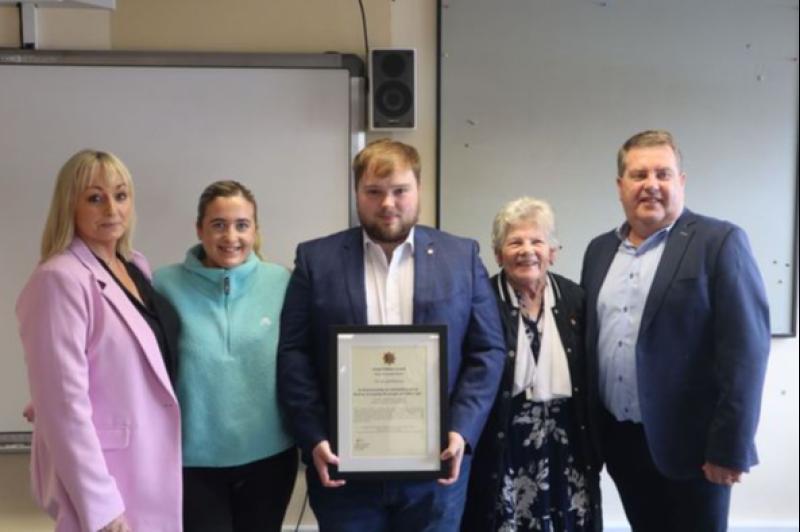 Young Tullow man awarded An Garda Siochana Carlow Good Citizen Award