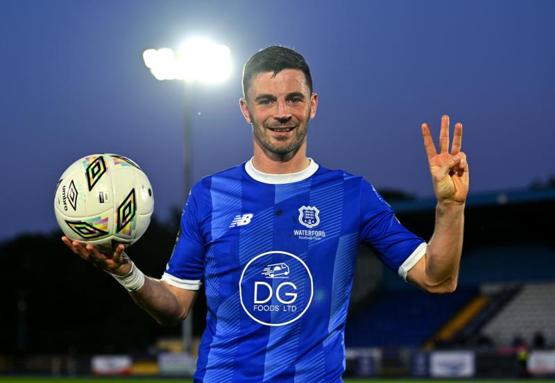 WATCH: Carlow man Padraig Amond nets 13 minute hattrick for Waterford in League of Ireland