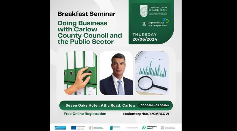 WHAT'S ON: Breakfast Seminar on Business with Carlow Council in Seven Oaks Hotel