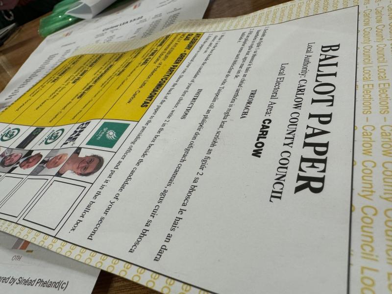ELECTION UPDATE: Facts and figures from all LEAs in Carlow thus far 