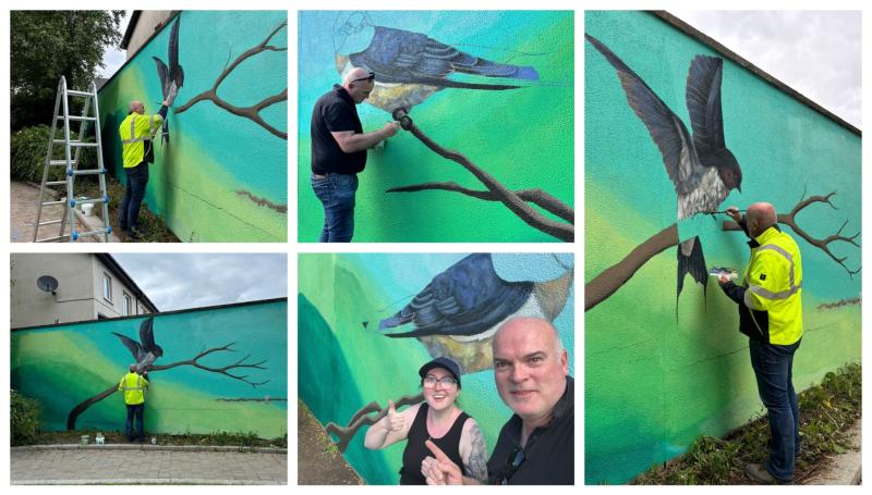 Artists create gorgeous mural in Carlow Town Park 