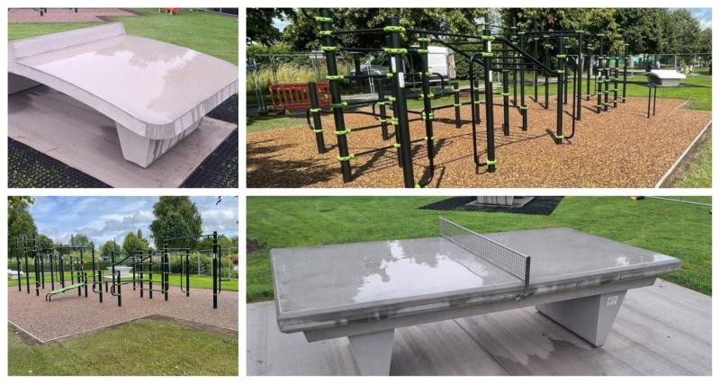 Brand new free outdoor workout equipment and table tennis table in Carlow Town Park