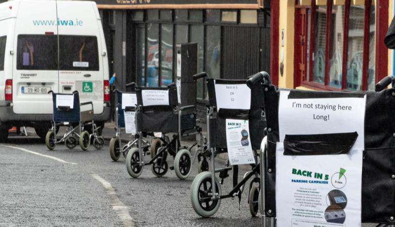 Carlow Irish Wheelchair Association Local Access Group call out illegal parking in disabled spaces