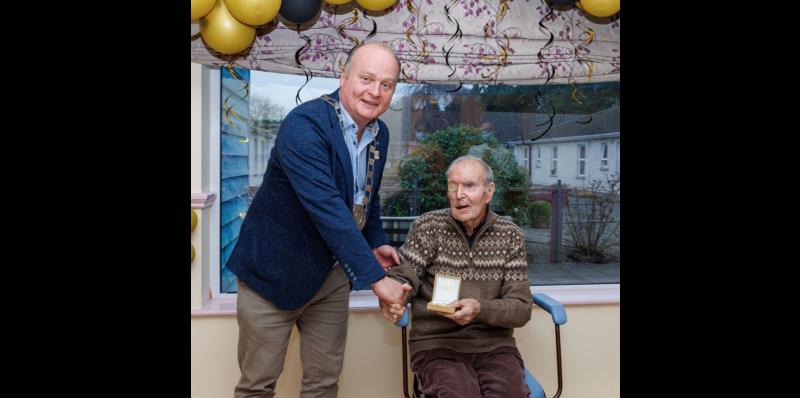 Local Graiguecullen man receives special medal for reaching his 100th birthday!