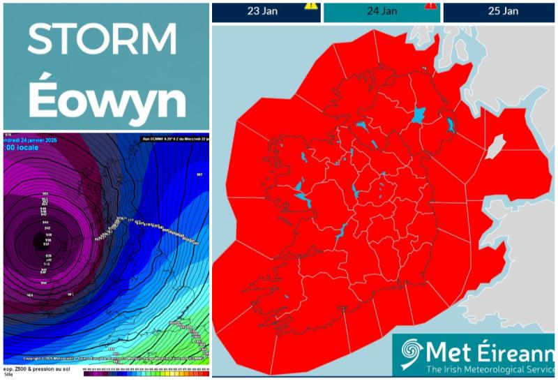 County Carlow severe weather control centre is open for Storm Éowyn