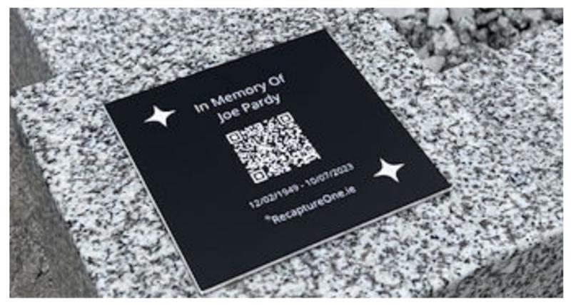 Video from beyond the grave! QR code memory plaques land in Ireland