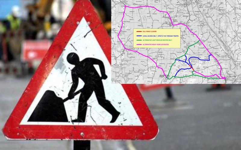 ALERT: Alternative routes in place as County Carlow road will be under full road closure