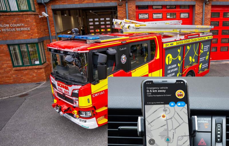 Carlow Fire Service implement new tech to digitally alert citizens of emergency vehicles 