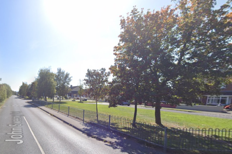 Car set alight and three males wielding implements believed to be 'bars and hatches' in Carlow