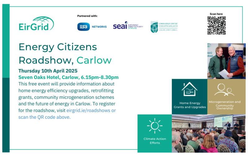 EirGrid to host Energy Citizens Roadshow in Carlow