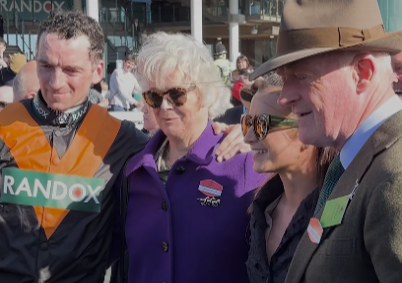 WATCH: Carlow based Willie Mullins embraces son who rides outsider to Grand National win