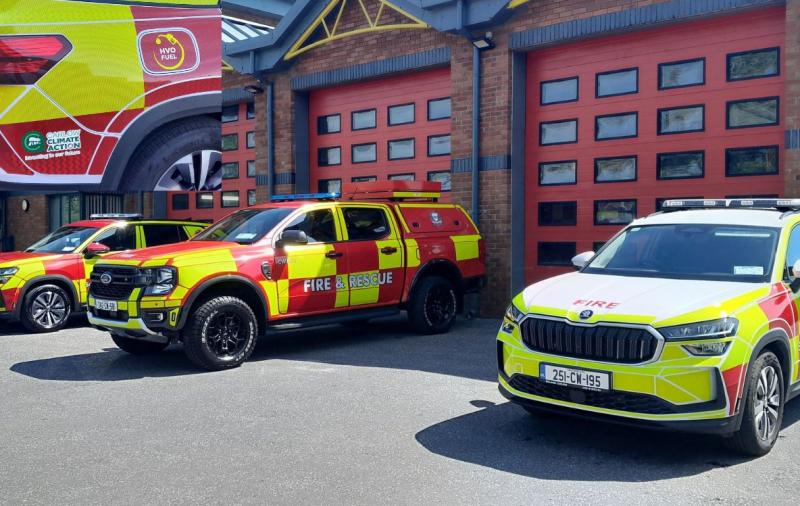 Three new jeeps given to Carlow Fire Services that are solely fuelled on vegetable oil