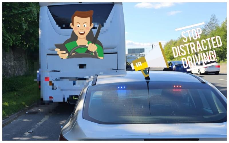 Shocking reason distracted bus driver failed to spot gardaí chasing him for over 5km