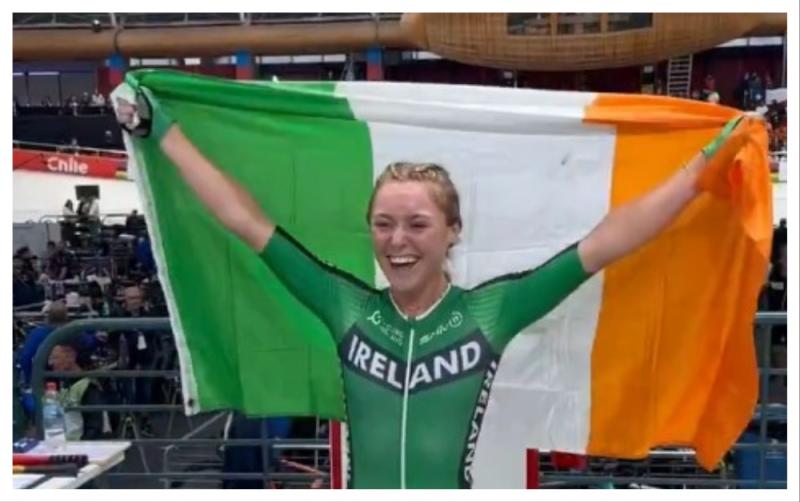 Carlow woman Laura Gillespie wins gold for Ireland at Track World Championships