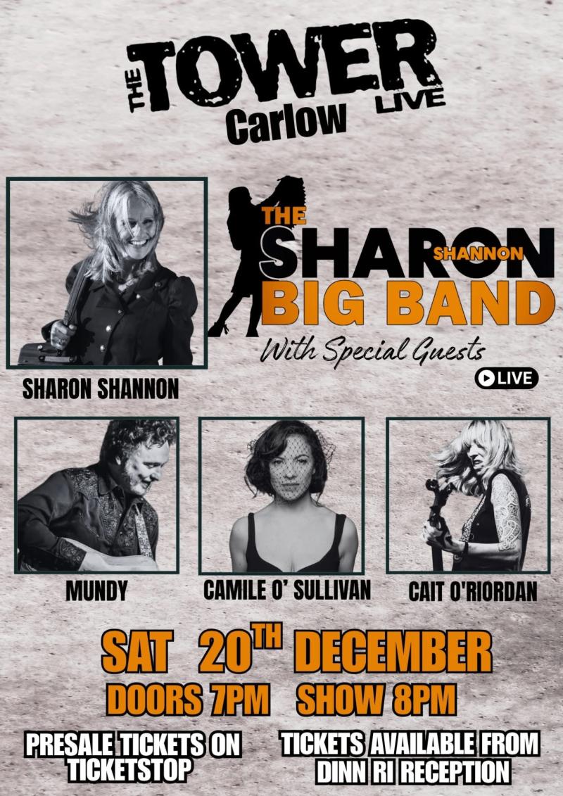 Sharon Shannon Big Band and guests set for Tower Carlow with tribute to Shane MacGowan
