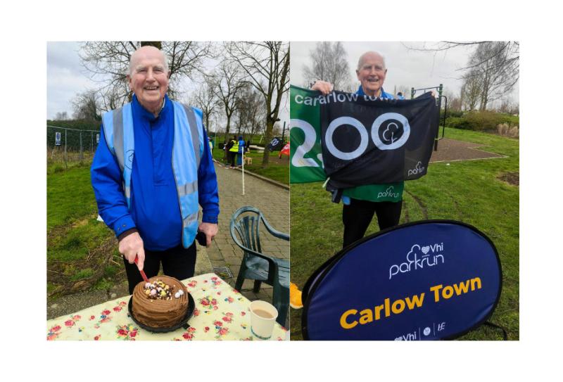 'Absolute legend'- Carlow man (87) celebrates 200th park run with family and friends