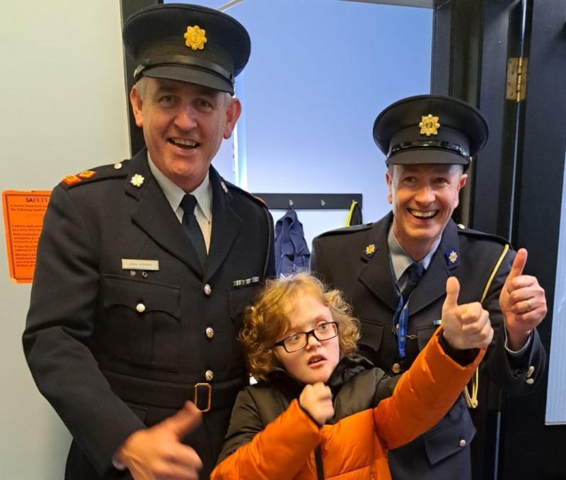 Noah is inducted as a Little Blue Hero by Carlow Gardai