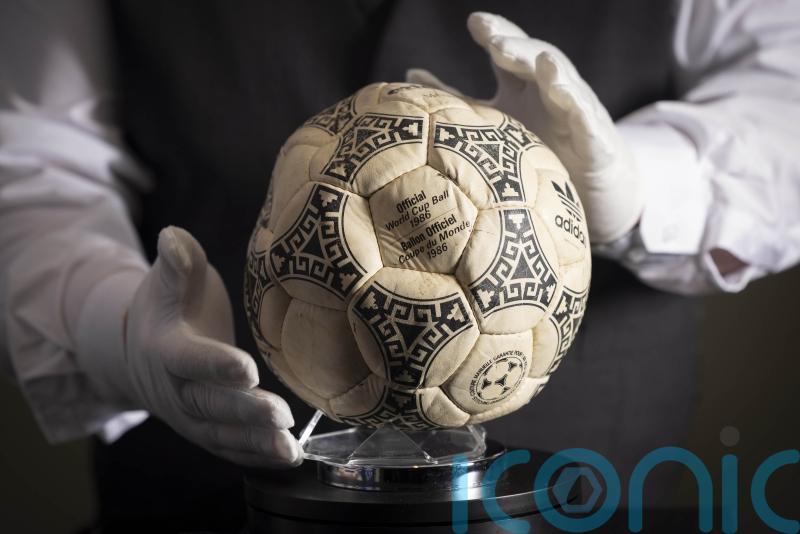 Diego Maradona’s 'Hand of God' ball sells for sensational sum ahead of this year's World Cup