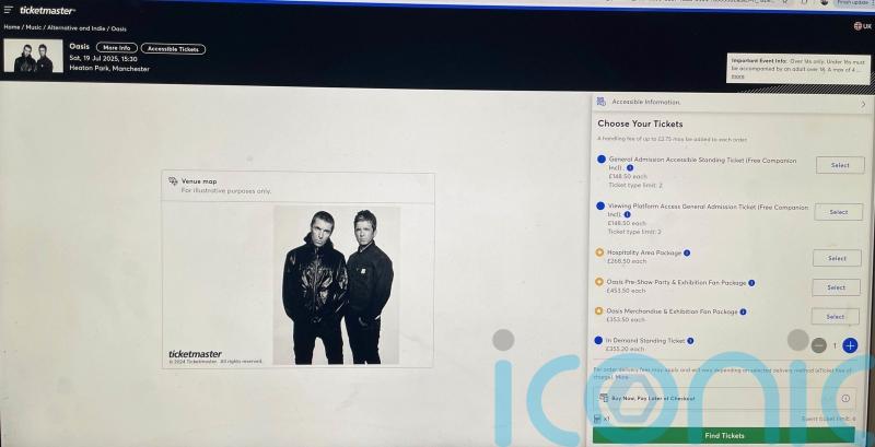 Oasis fans hit out at Ticketmaster over higher ‘in-demand’ prices